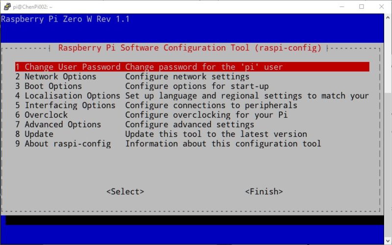 raspi-config